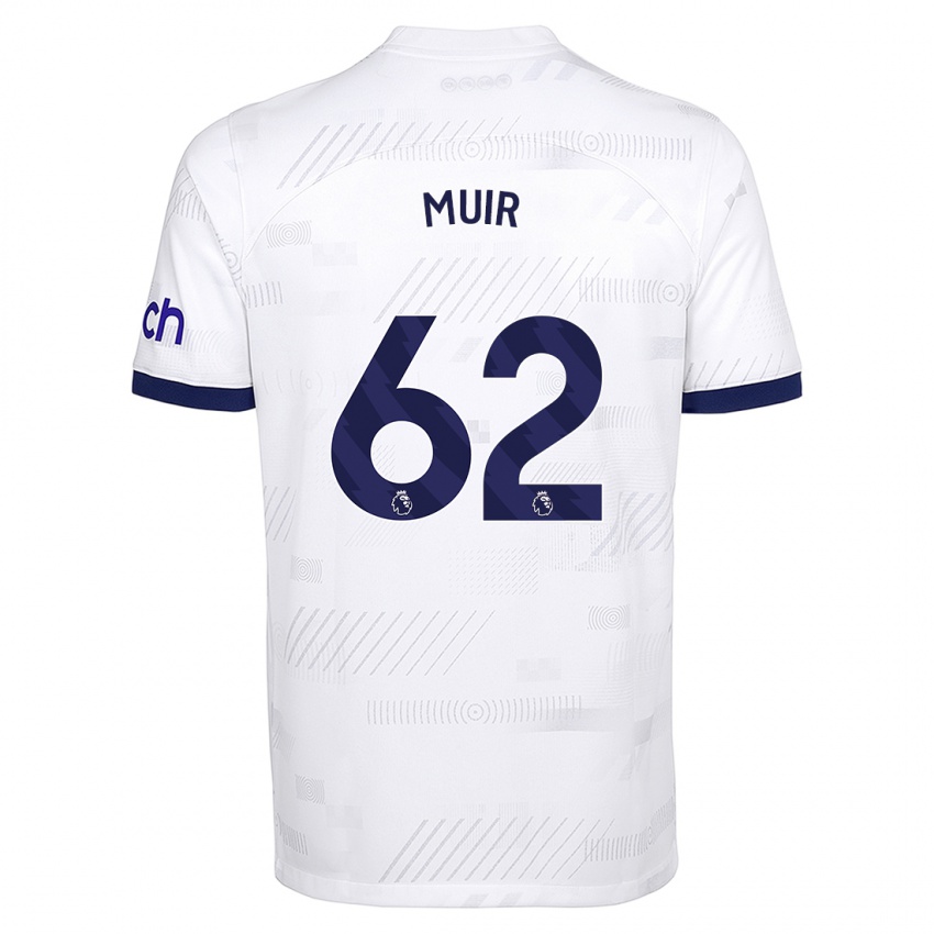 Uomo Maglia Marqes Muir #62 Bianco Kit Gara Home 2023/24 Maglietta