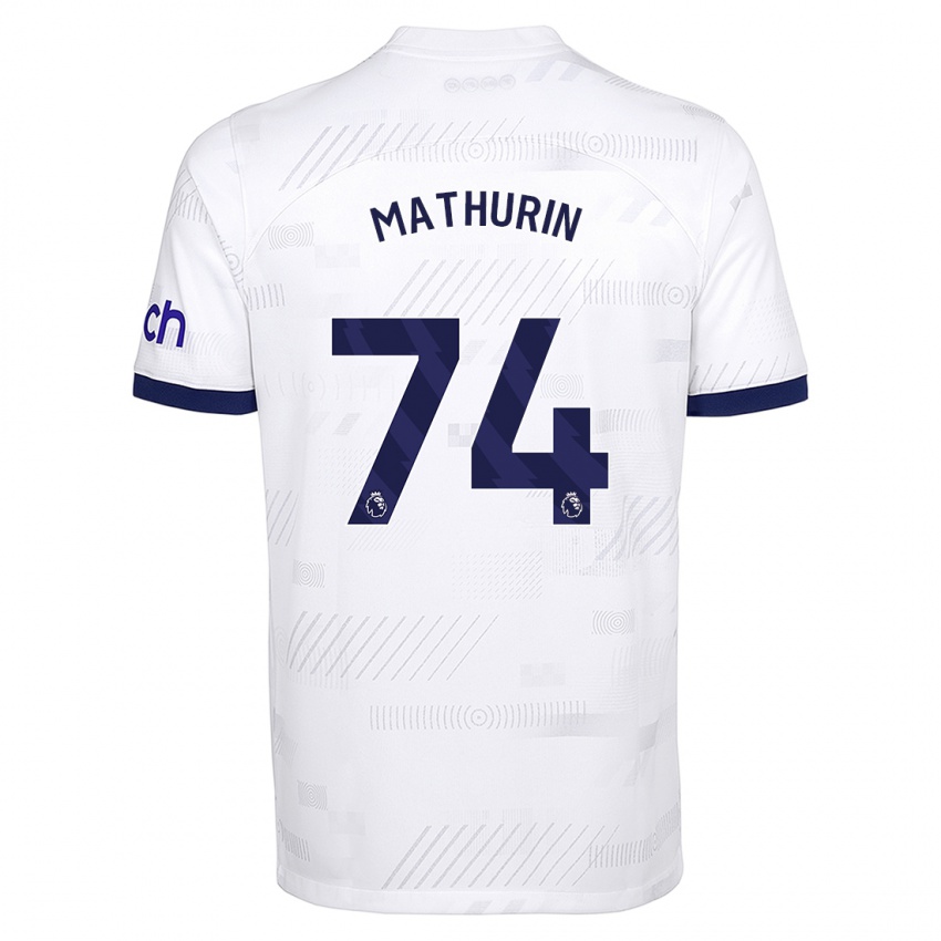 Uomo Maglia Roshaun Mathurin #74 Bianco Kit Gara Home 2023/24 Maglietta