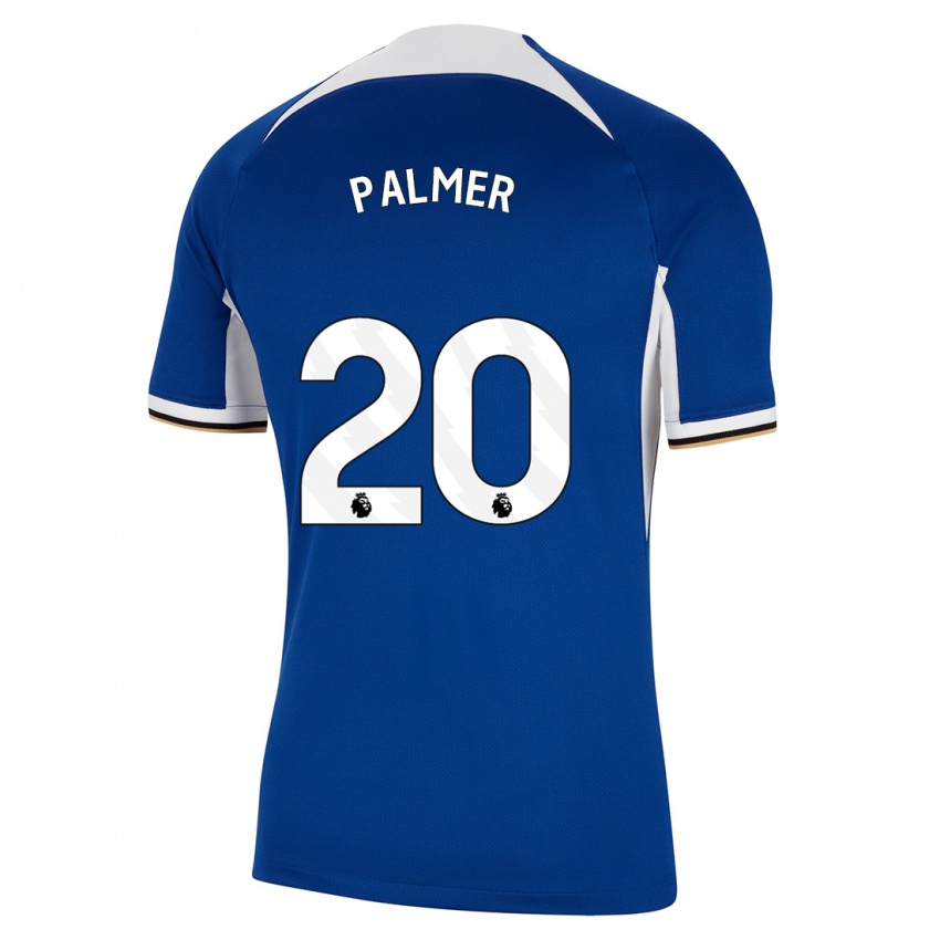 Uomo Maglia Cole Palmer #20 Blu Kit Gara Home 2023/24 Maglietta