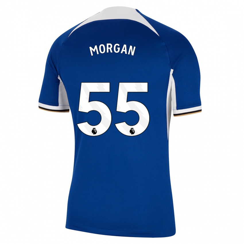 Uomo Maglia Jimmy-Jay Morgan #55 Blu Kit Gara Home 2023/24 Maglietta