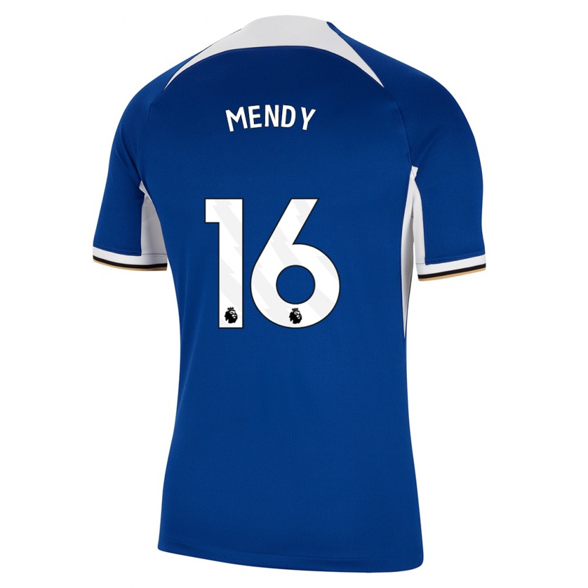 Uomo Maglia Edouard Mendy #16 Blu Kit Gara Home 2023/24 Maglietta