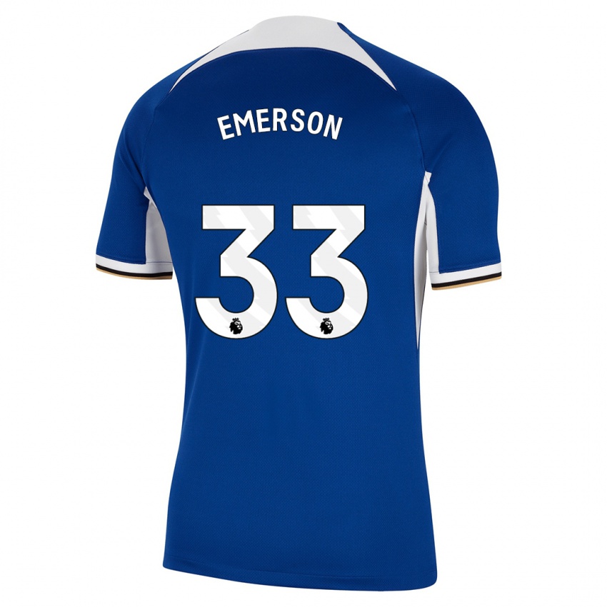 Uomo Maglia Emerson #33 Blu Kit Gara Home 2023/24 Maglietta