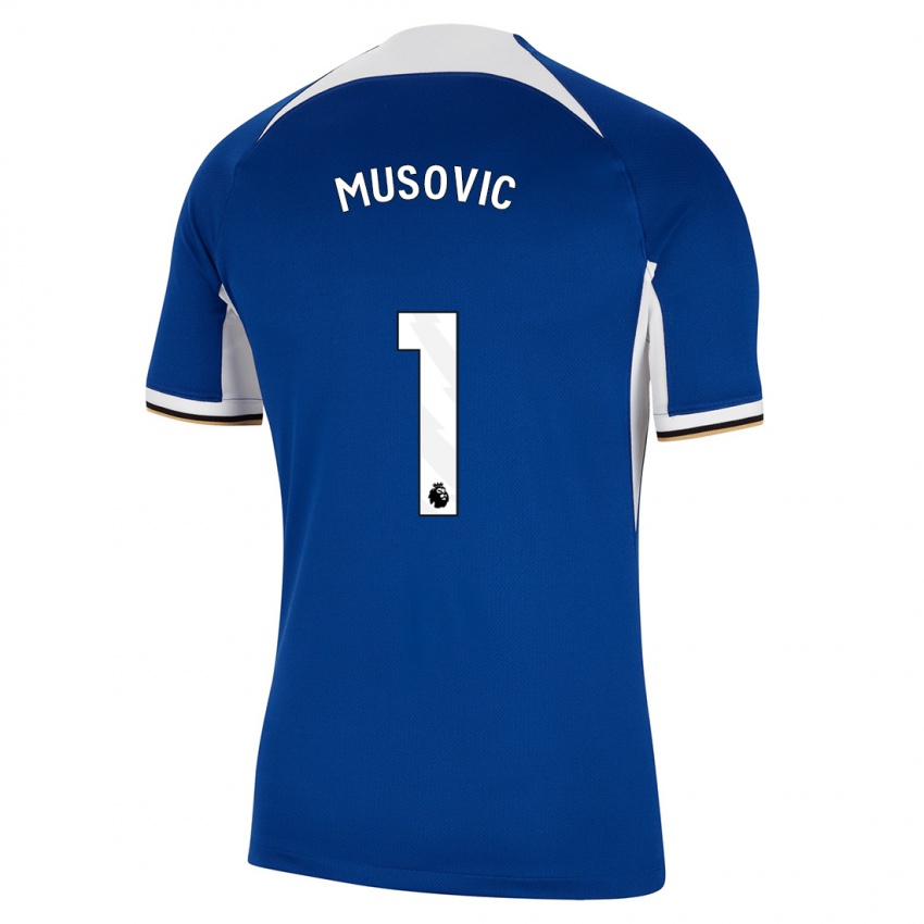 Uomo Maglia Zecira Musovic #1 Blu Kit Gara Home 2023/24 Maglietta