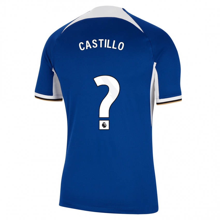 Uomo Maglia Juan Castillo #0 Blu Kit Gara Home 2023/24 Maglietta