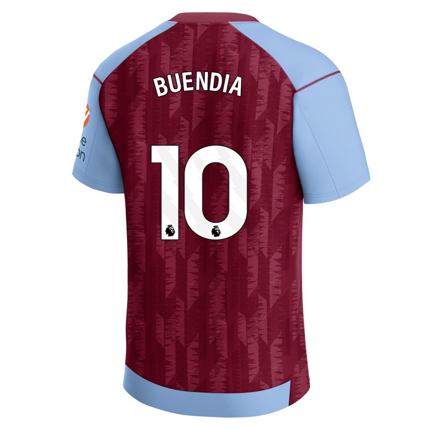 Uomo Maglia Emiliano Buendia #10 Blu Bordeaux Kit Gara Home 2023/24 Maglietta