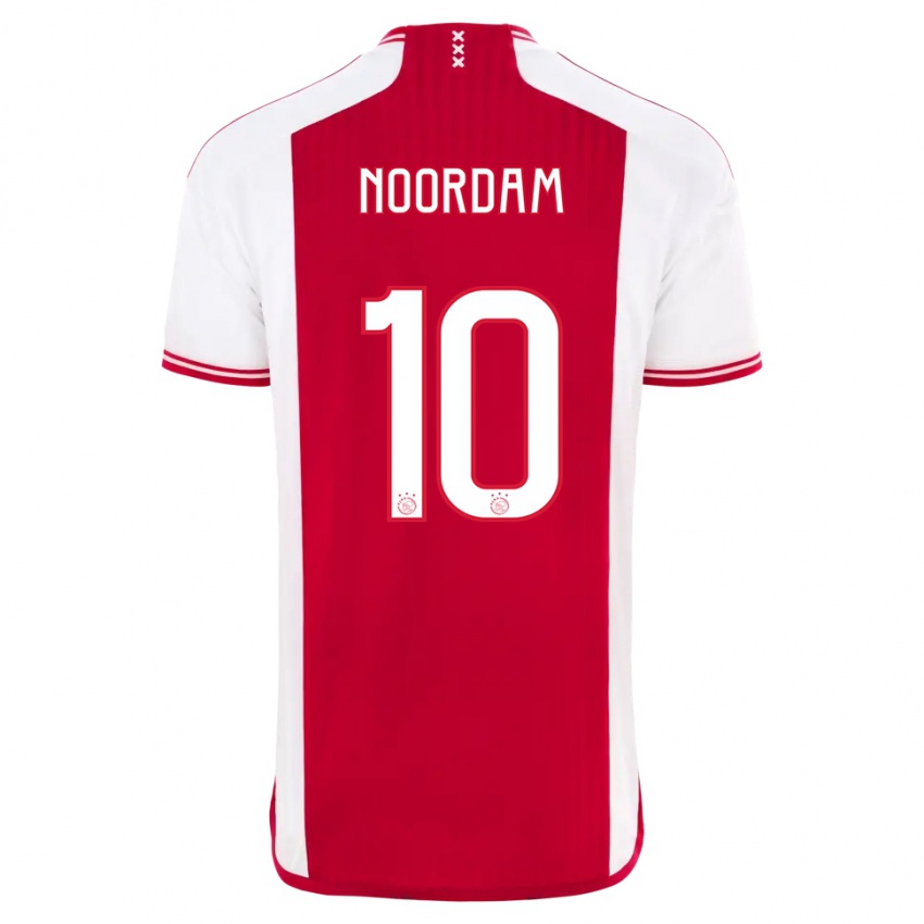 Uomo Maglia Nadine Noordam #10 Rosso Bianco Kit Gara Home 2023/24 Maglietta