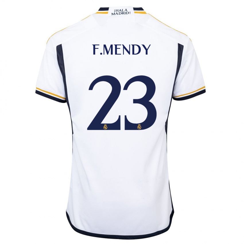 Uomo Maglia Ferland Mendy #23 Bianco Kit Gara Home 2023/24 Maglietta