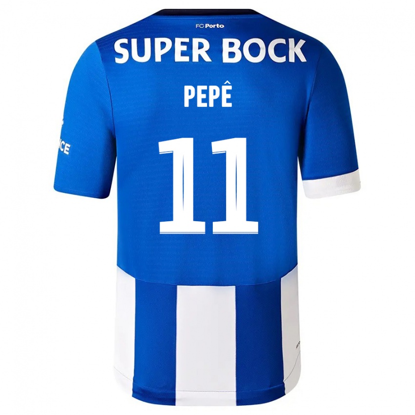Uomo Maglia Pepe #11 Blu Bianco Kit Gara Home 2023/24 Maglietta