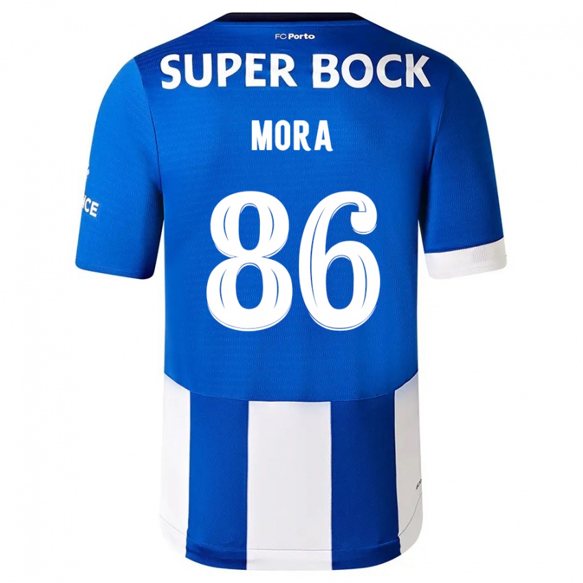 Uomo Maglia Rodrigo Mora #86 Blu Bianco Kit Gara Home 2023/24 Maglietta