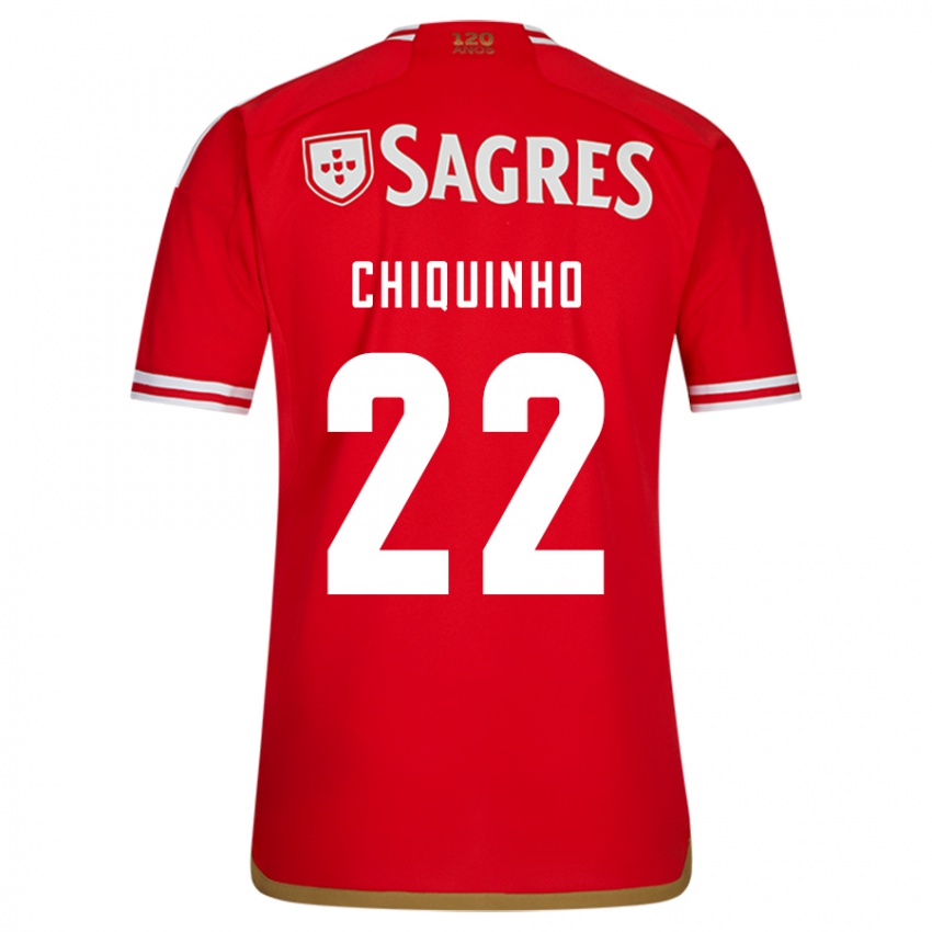 Uomo Maglia Chiquinho #22 Rosso Kit Gara Home 2023/24 Maglietta