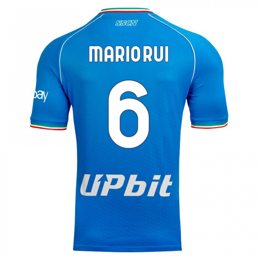 Uomo Maglia Mario Rui #6 Cielo Blu Kit Gara Home 2023/24 Maglietta