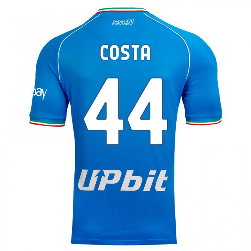 Uomo Maglia Filippo Costa #44 Cielo Blu Kit Gara Home 2023/24 Maglietta