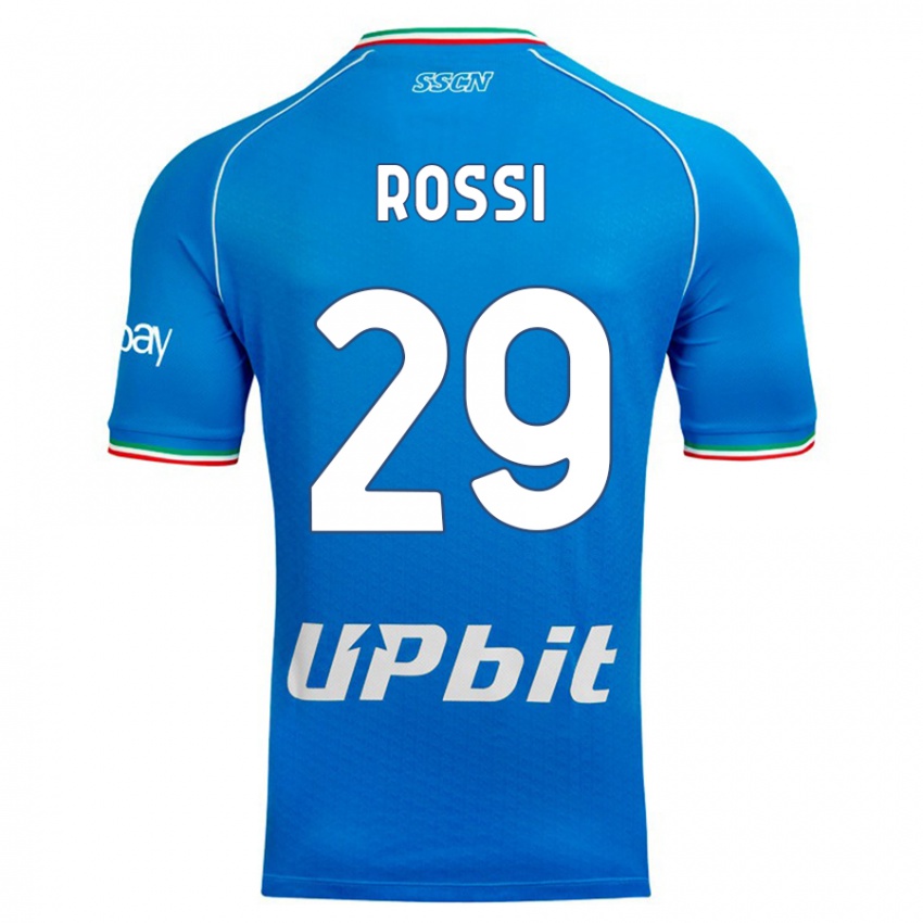 Uomo Maglia Francesco Rossi #29 Cielo Blu Kit Gara Home 2023/24 Maglietta