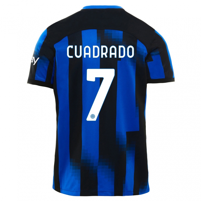 Uomo Maglia Juan Cuadrado #7 Nero Blu Kit Gara Home 2023/24 Maglietta