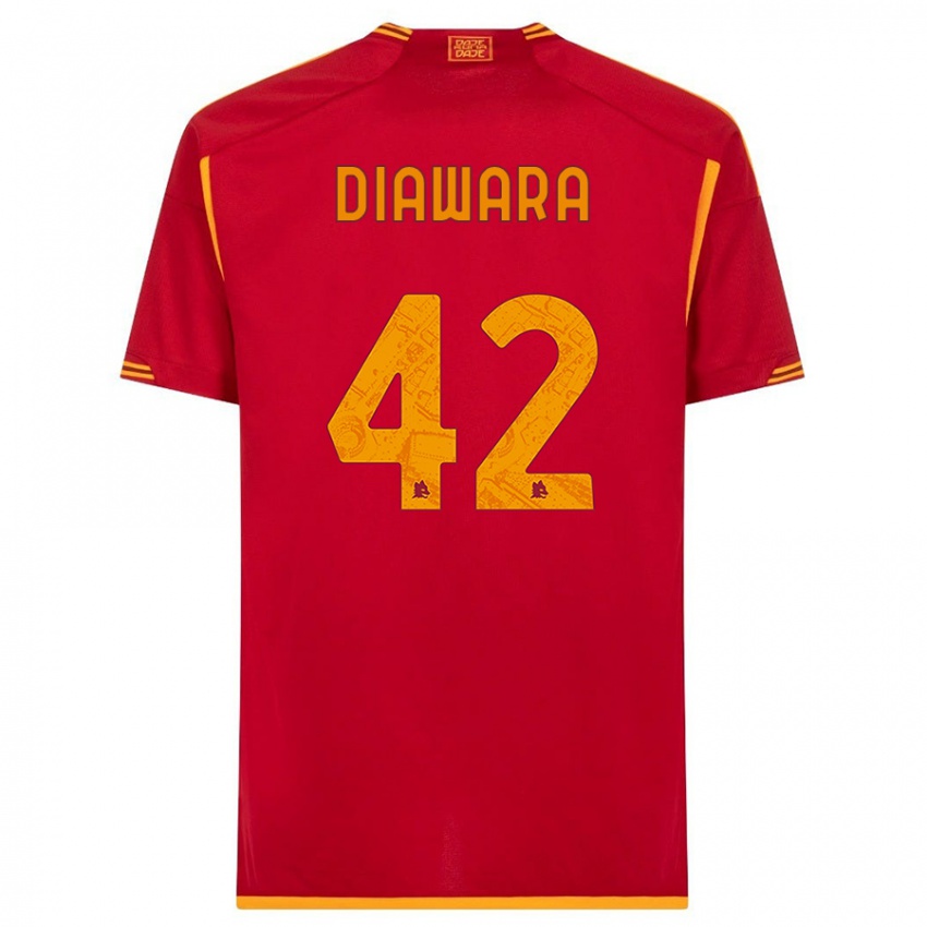Uomo Maglia Amadou Diawara #42 Rosso Kit Gara Home 2023/24 Maglietta