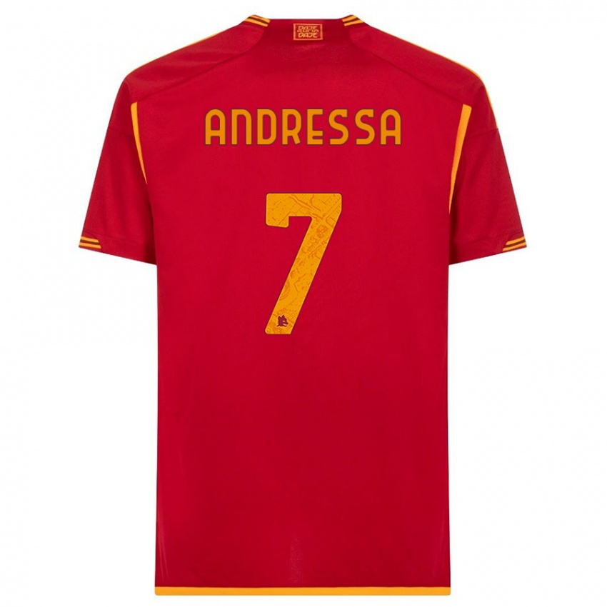 Uomo Maglia Andressa #7 Rosso Kit Gara Home 2023/24 Maglietta