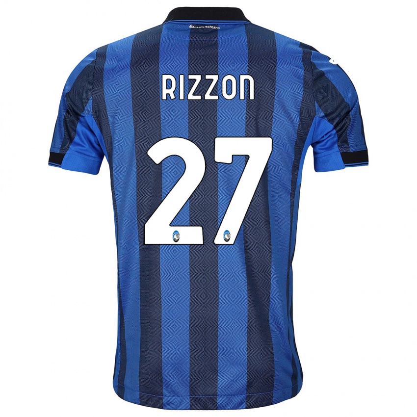 Uomo Maglia Giulia Rizzon #27 Nero Blu Kit Gara Home 2023/24 Maglietta