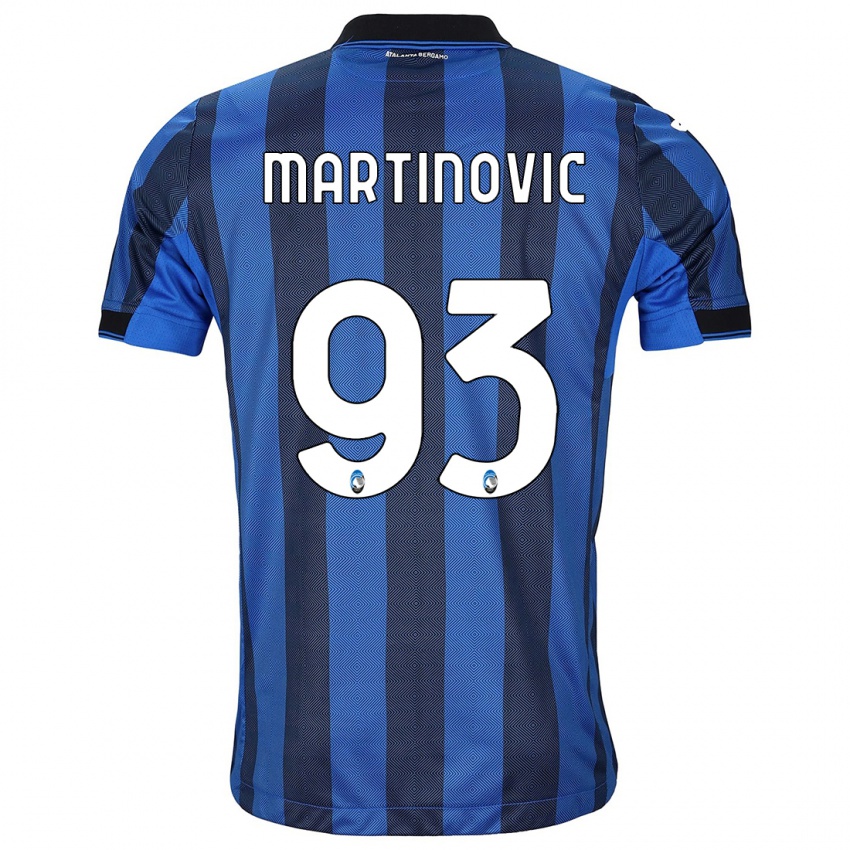 Uomo Maglia Melania Martinovic #93 Nero Blu Kit Gara Home 2023/24 Maglietta