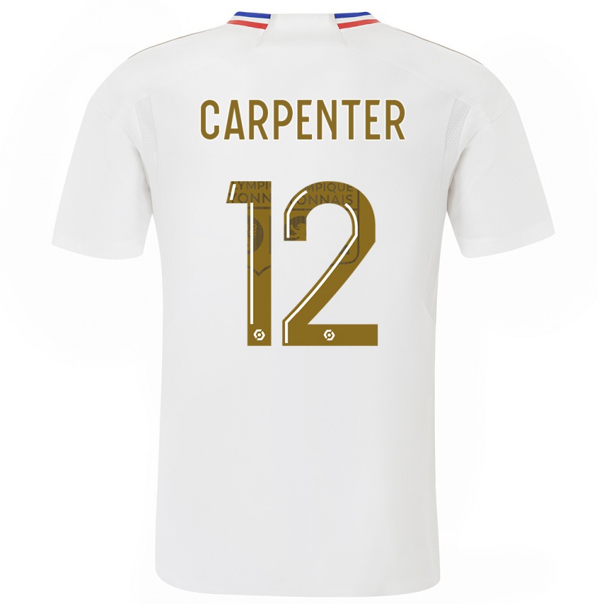 Uomo Maglia Ellie Carpenter #12 Bianco Kit Gara Home 2023/24 Maglietta