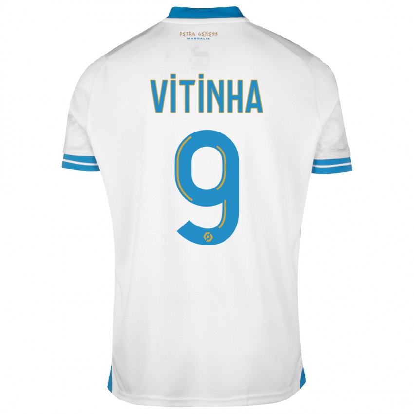 Uomo Maglia Vitinha #9 Bianco Kit Gara Home 2023/24 Maglietta