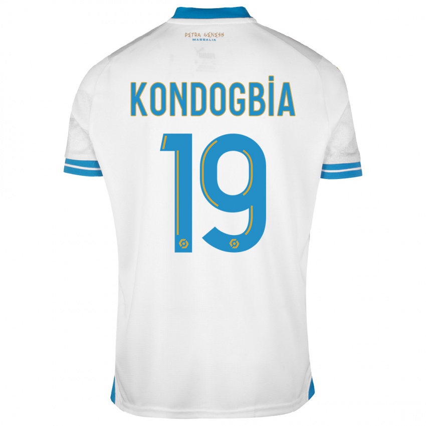 Uomo Maglia Geoffrey Kondogbia #19 Bianco Kit Gara Home 2023/24 Maglietta