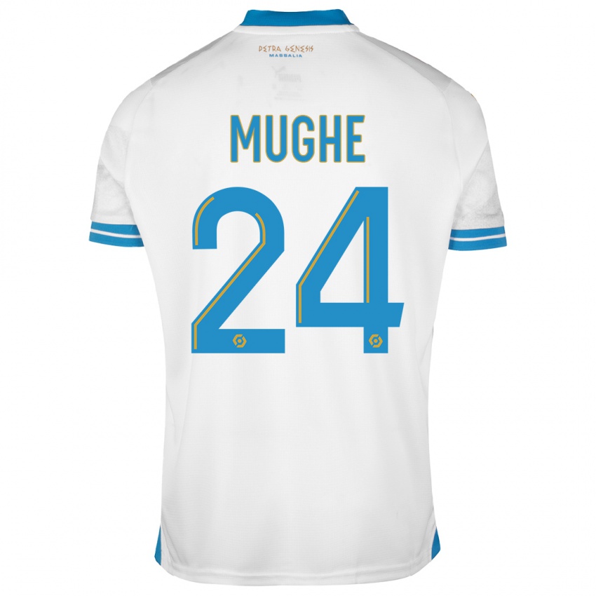 Uomo Maglia François Mughe #24 Bianco Kit Gara Home 2023/24 Maglietta