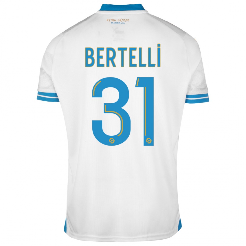 Uomo Maglia Ugo Bertelli #31 Bianco Kit Gara Home 2023/24 Maglietta