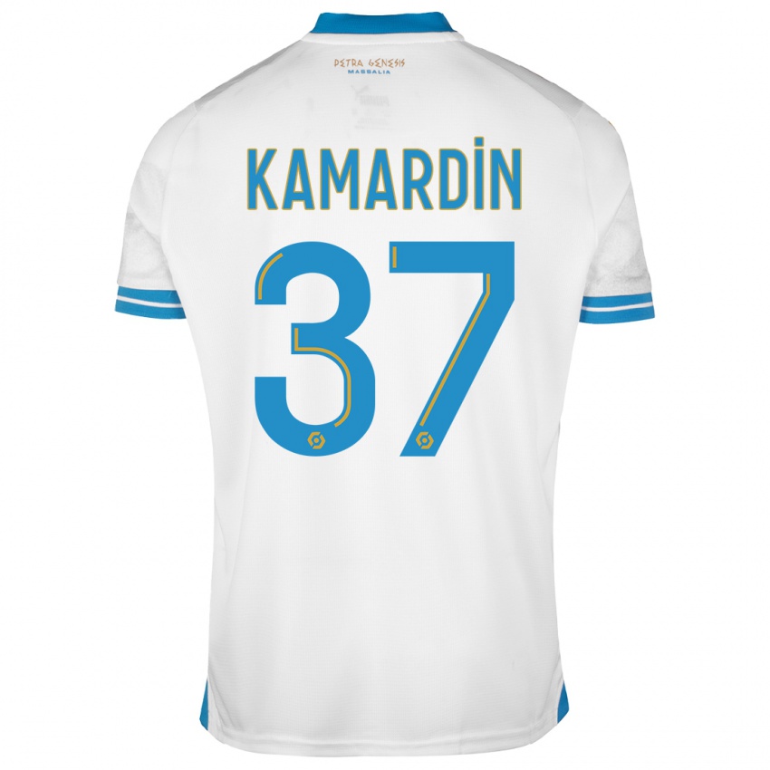 Uomo Maglia Aaron Kamardin #37 Bianco Kit Gara Home 2023/24 Maglietta