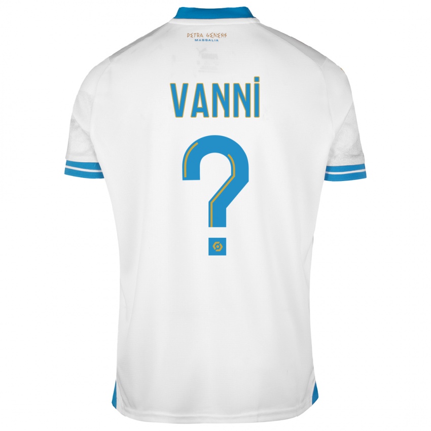 Uomo Maglia Fabio Vanni #0 Bianco Kit Gara Home 2023/24 Maglietta