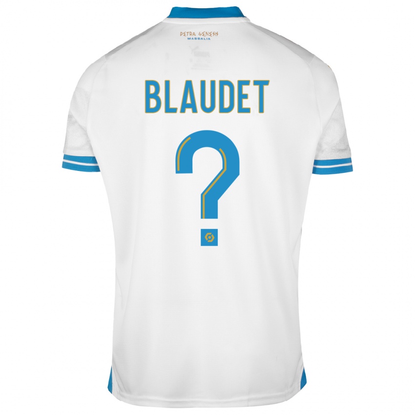 Uomo Maglia David Blaudet #0 Bianco Kit Gara Home 2023/24 Maglietta