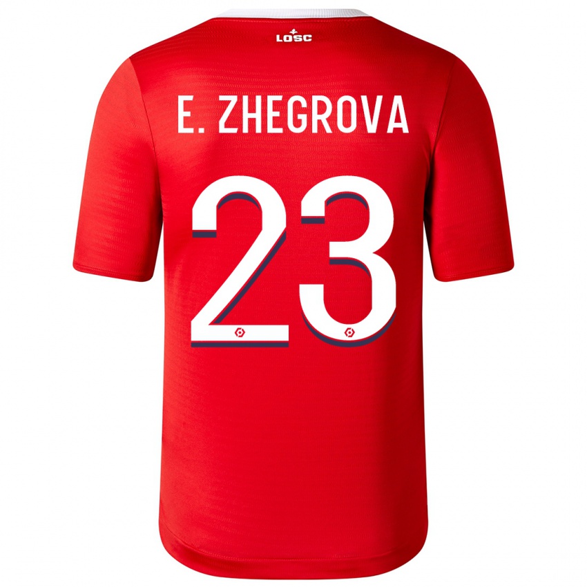 Uomo Maglia Edon Zhegrova #23 Rosso Kit Gara Home 2023/24 Maglietta