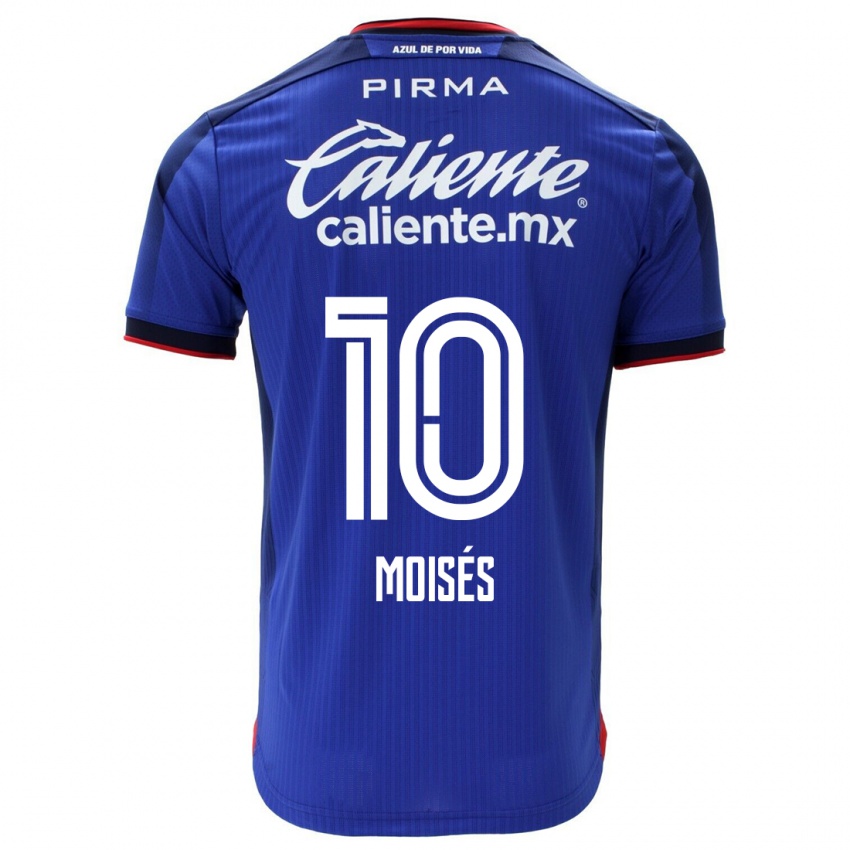Uomo Maglia Moisés Vieira #10 Blu Kit Gara Home 2023/24 Maglietta
