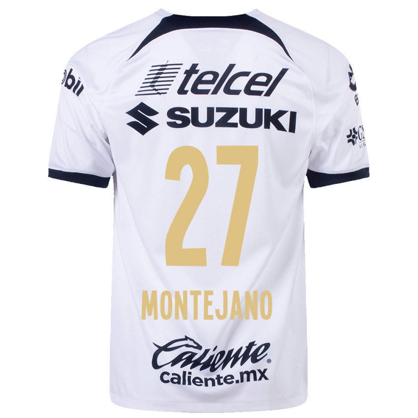 Uomo Maglia Emanuel Montejano #27 Bianco Kit Gara Home 2023/24 Maglietta