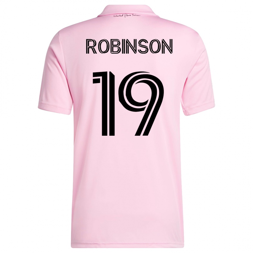 Uomo Maglia Robbie Robinson #19 Rosa Kit Gara Home 2023/24 Maglietta