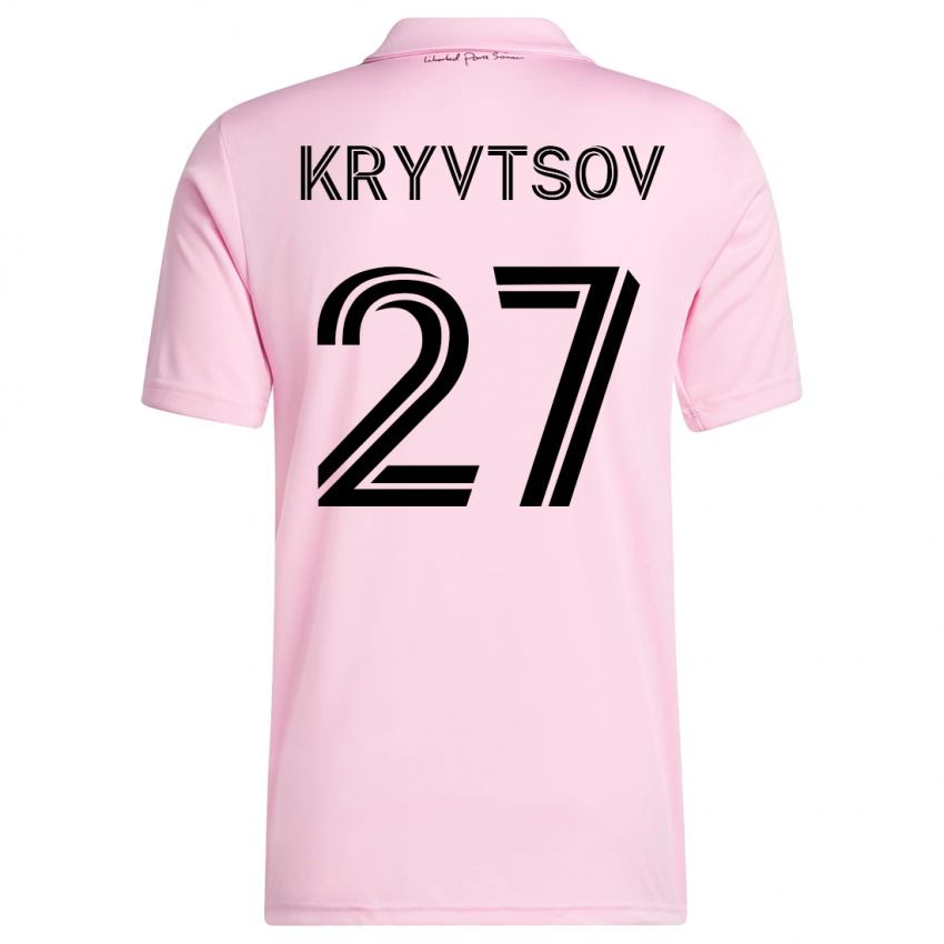 Uomo Maglia Sergiy Kryvtsov #27 Rosa Kit Gara Home 2023/24 Maglietta