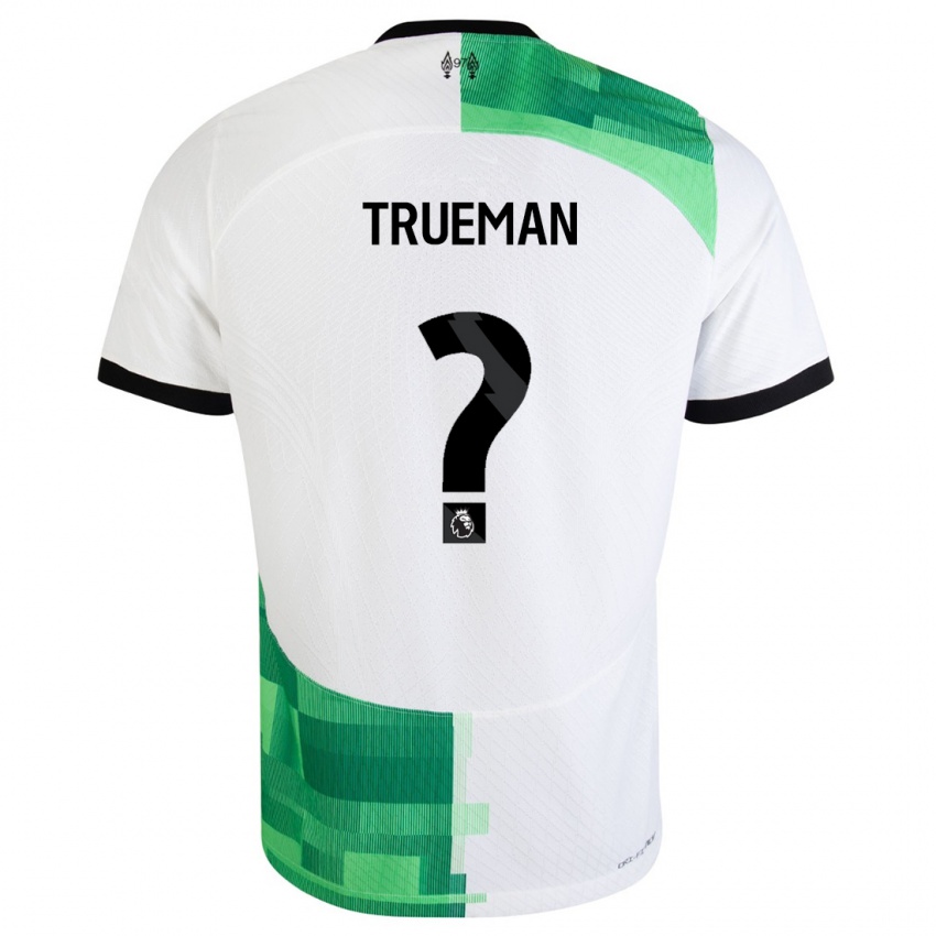 Uomo Maglia Reece Trueman #0 Bianco Verde Kit Gara Away 2023/24 Maglietta