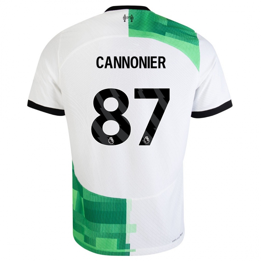 Uomo Maglia Oakley Cannonier #87 Bianco Verde Kit Gara Away 2023/24 Maglietta