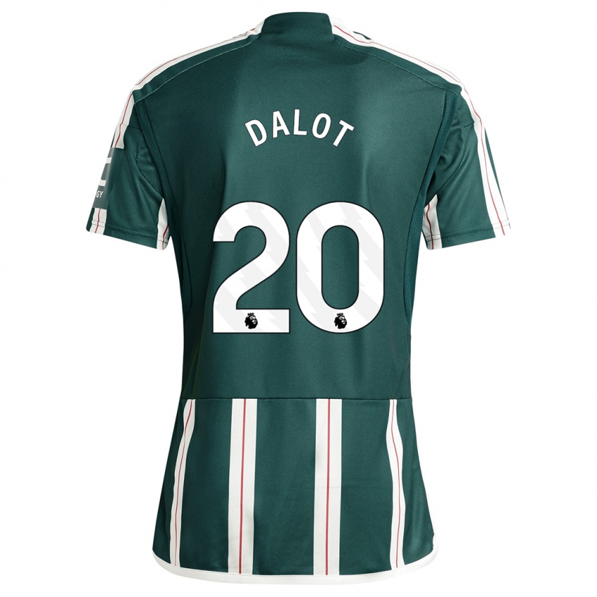 Uomo Maglia Diogo Dalot #20 Verde Scuro Kit Gara Away 2023/24 Maglietta