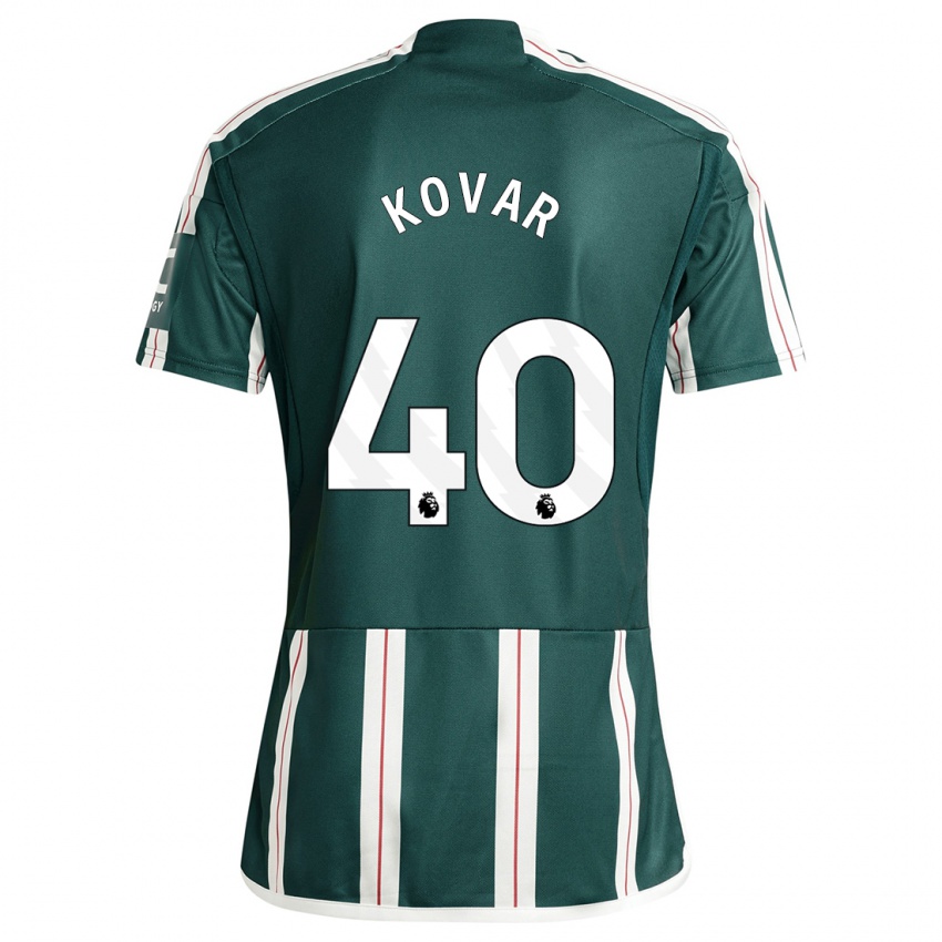 Uomo Maglia Matej Kovar #40 Verde Scuro Kit Gara Away 2023/24 Maglietta