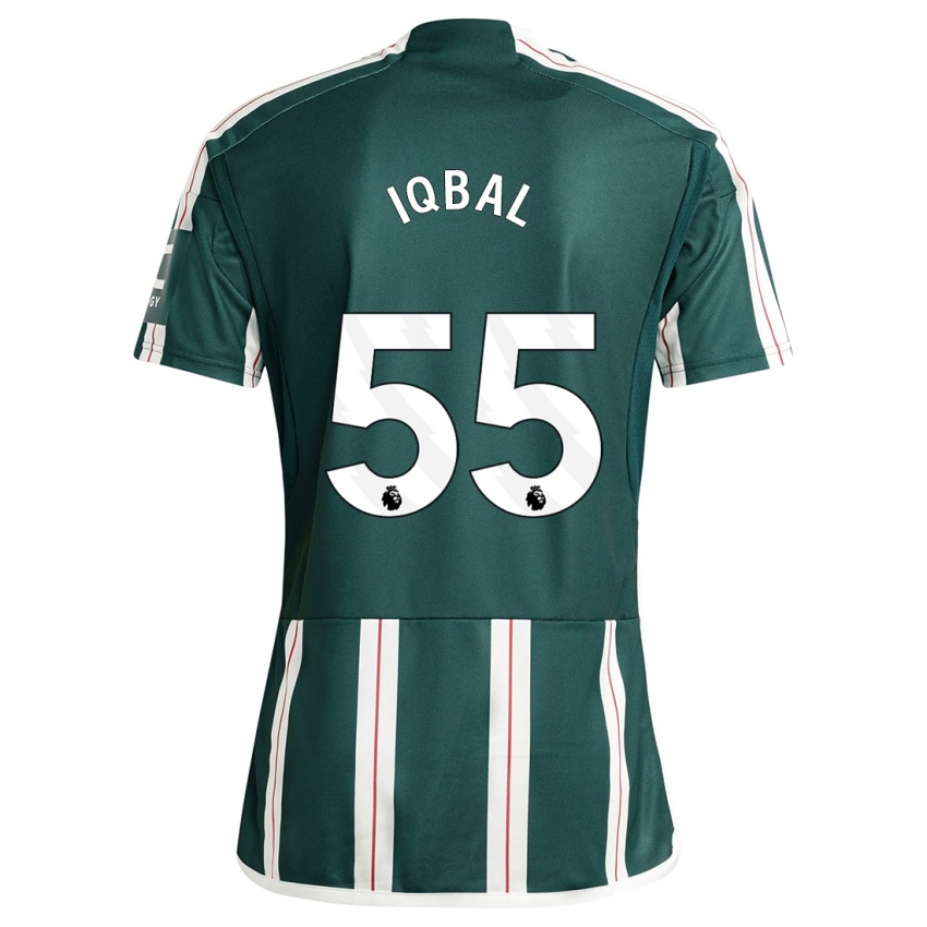 Uomo Maglia Zidane Iqbal #55 Verde Scuro Kit Gara Away 2023/24 Maglietta