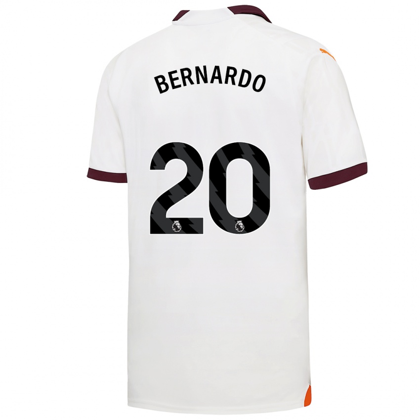 Uomo Maglia Bernardo Silva #20 Bianco Kit Gara Away 2023/24 Maglietta