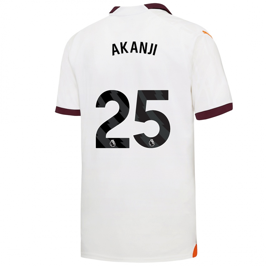 Uomo Maglia Manuel Akanji #25 Bianco Kit Gara Away 2023/24 Maglietta