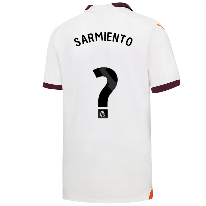 Uomo Maglia Darío Sarmiento #0 Bianco Kit Gara Away 2023/24 Maglietta