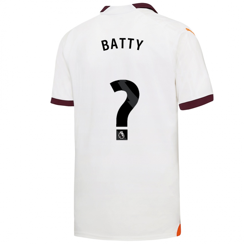Uomo Maglia Daniel Batty #0 Bianco Kit Gara Away 2023/24 Maglietta