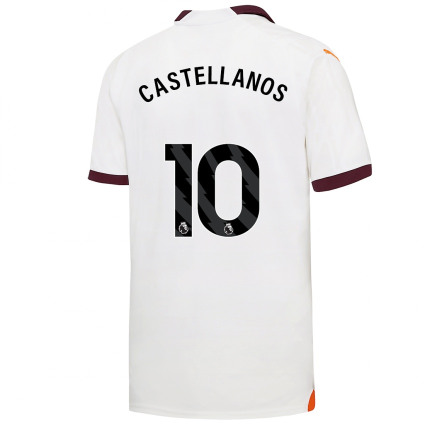 Uomo Maglia Deyna Castellanos #10 Bianco Kit Gara Away 2023/24 Maglietta