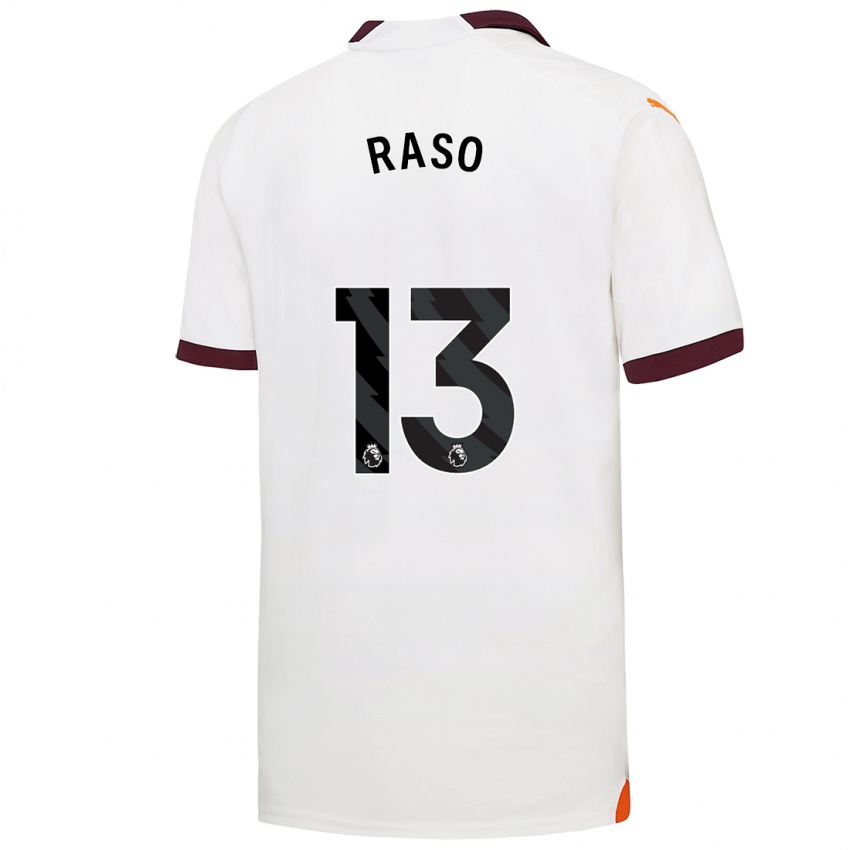 Uomo Maglia Hayley Raso #13 Bianco Kit Gara Away 2023/24 Maglietta