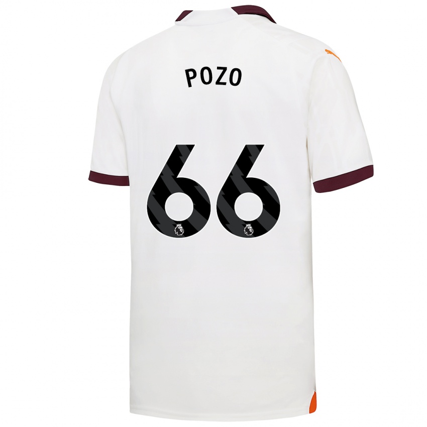 Uomo Maglia Iker Pozo #66 Bianco Kit Gara Away 2023/24 Maglietta