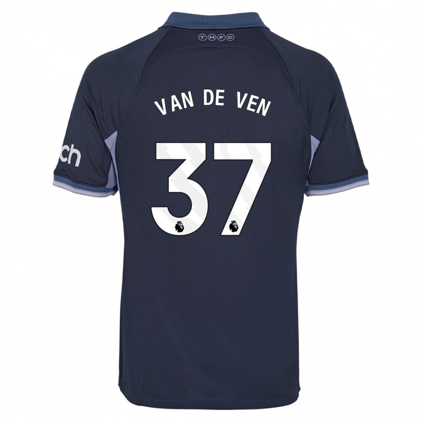 Uomo Maglia Micky Van De Ven #37 Blu Scuro Kit Gara Away 2023/24 Maglietta