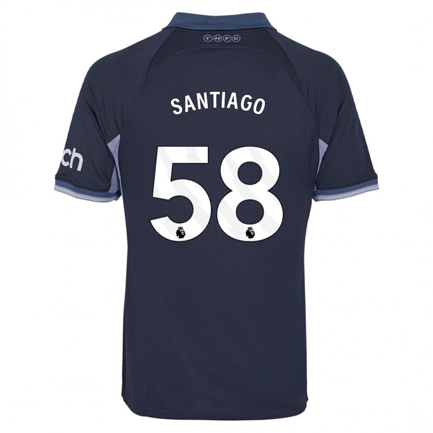 Uomo Maglia Yago Santiago #58 Blu Scuro Kit Gara Away 2023/24 Maglietta