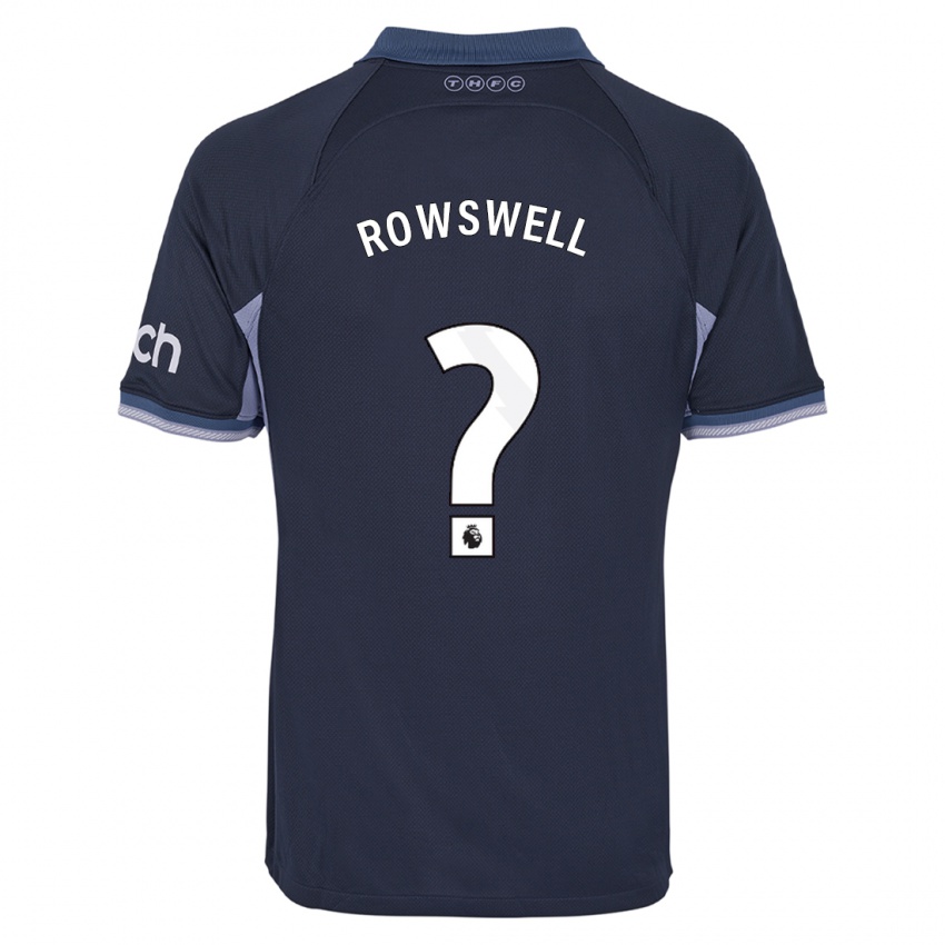 Uomo Maglia James Rowswell #0 Blu Scuro Kit Gara Away 2023/24 Maglietta